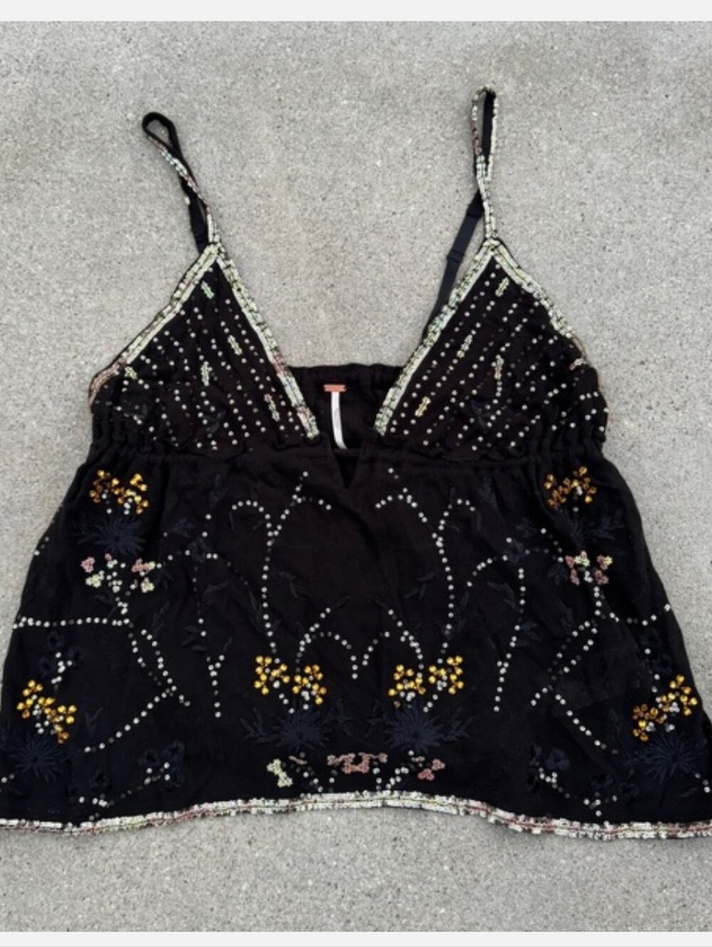 HTF Free People Dance Till Dawn Embroidered Sequin Top - Picture 4 of 16